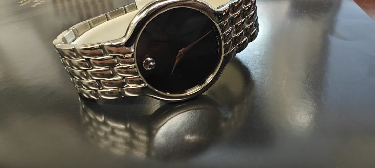 Movado Men’s Watch Classic Quartz Black Dial Stainless Steel